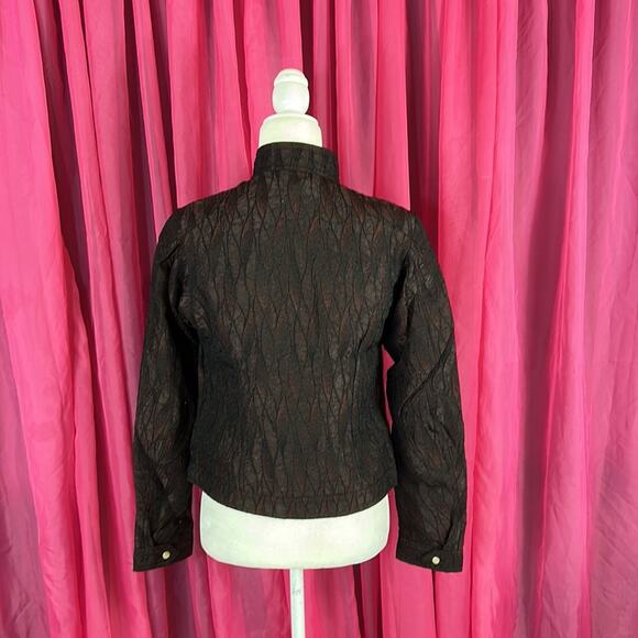 Custo Barcelona Minibar mock neck mettalic moto jacket, NWT size 38 or small - Picture 2 of 12